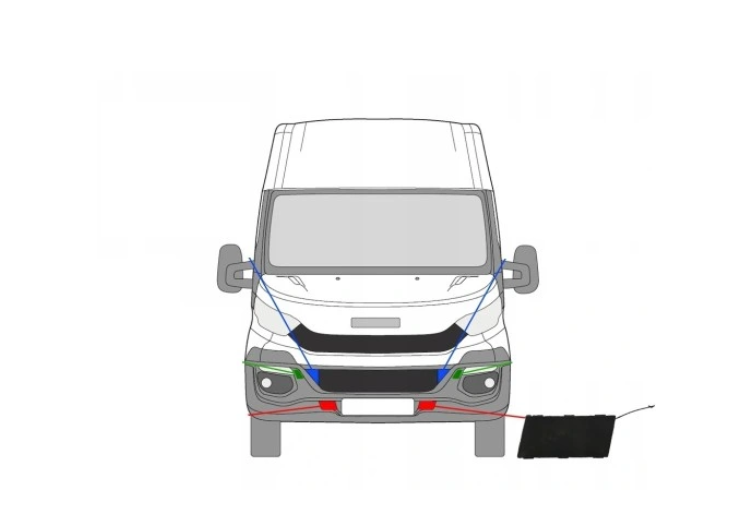 Capac bara protectie Iveco Daily, 07.2014-, model: City, montare stanga, inferior, original