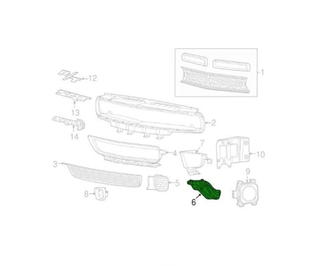 Admisie aer bara protectie Dodge Challenger, 09.2014-2024, montare fata, stanga, RapidAuto