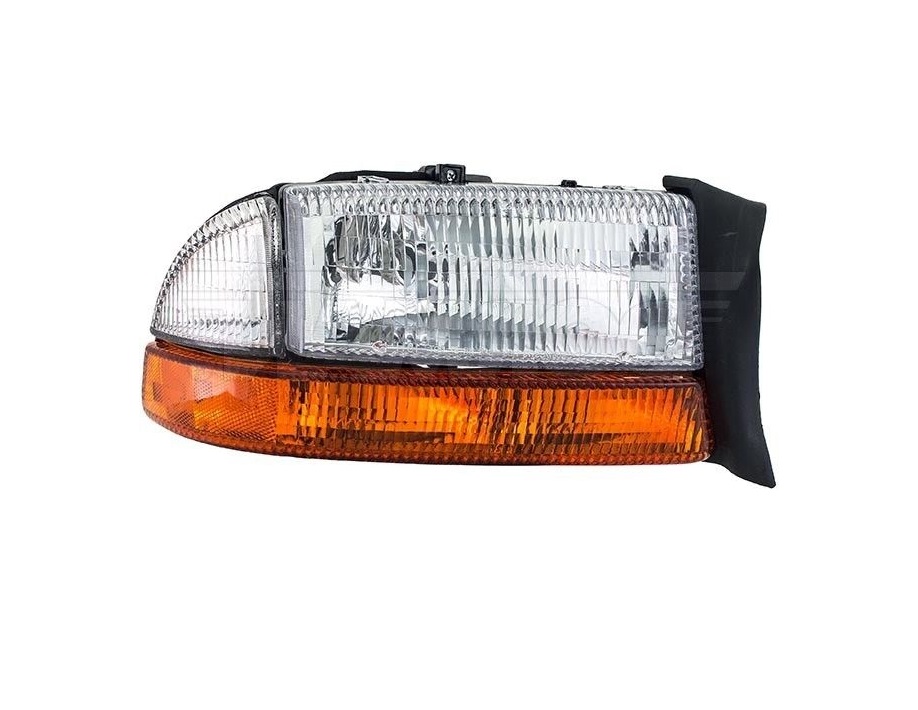 Far Dodge Dakota, 1998-12.2004; Durango, 1998-01.2004, montare fata, dreapta, cu Lucas; Tip=USA; HB5+P27/7W+W5W; manual; Omologare: SAE; halogen, Taiwan