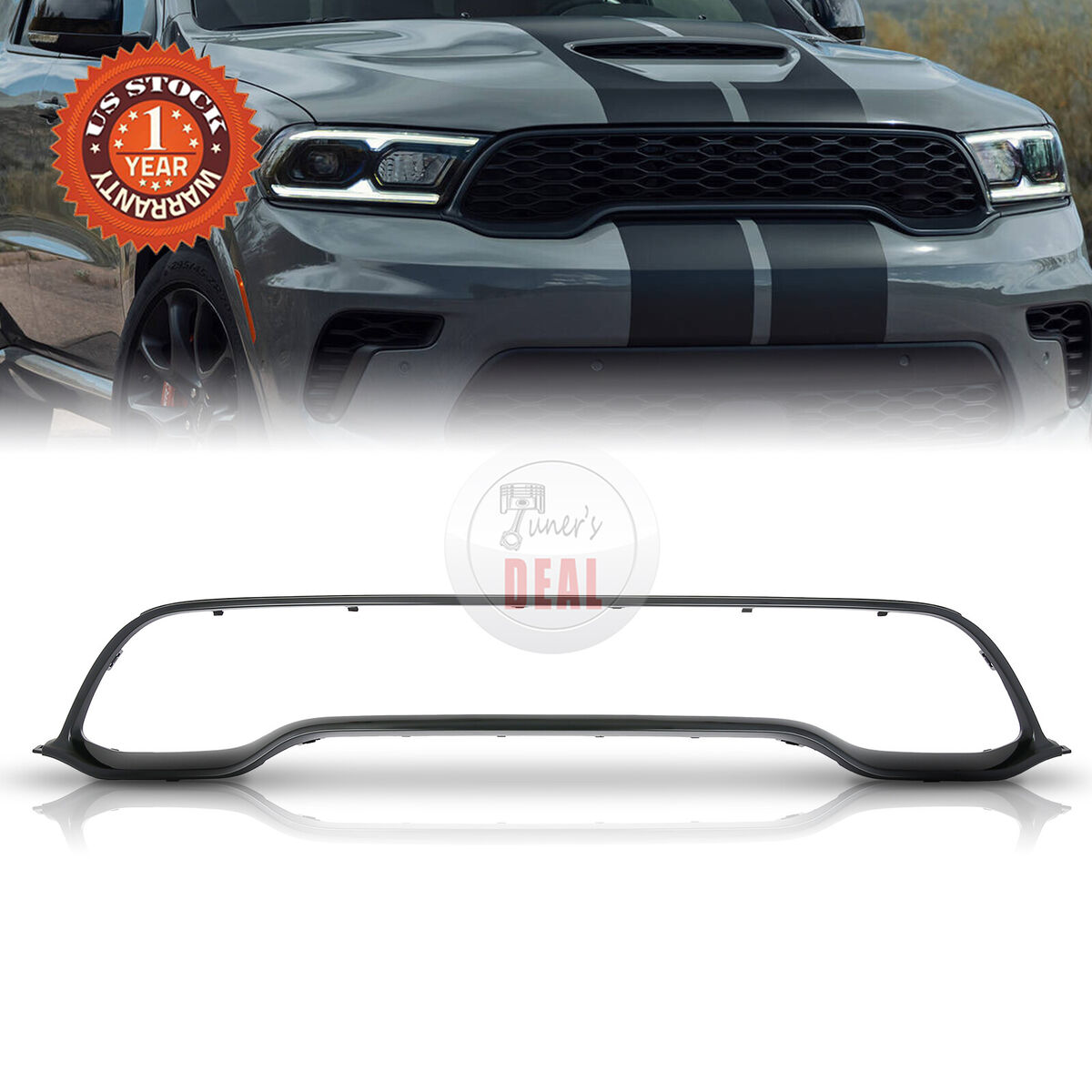 Rama grila radiator Dodge Durango, 07.2020-, montare fata, vopsit; negru/negru, RapidAuto
