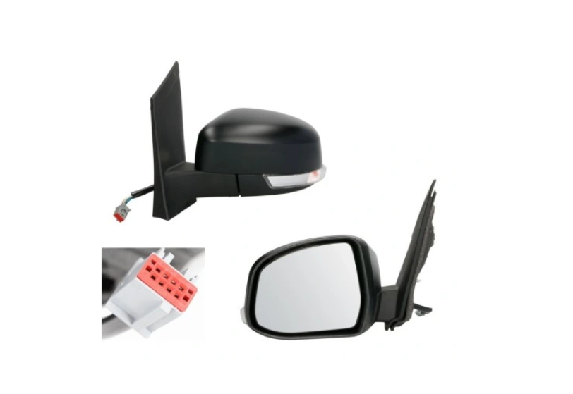 Oglinda exterioara Ford Focus Ii (Da_), 01.2008-12.2010, montare stanga, reglaj electric; grunduit; incalzit; sticla asferica; geam cromat; 8 gauri / 6 pini; cu semnalizare, SRLine