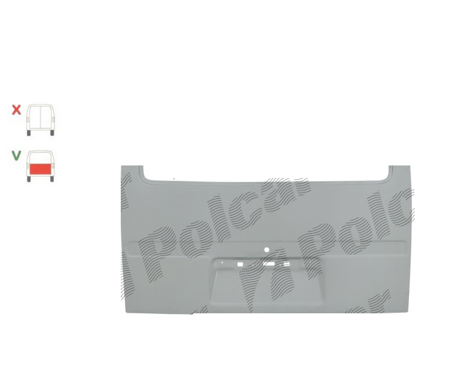 Segment reparatie haion spate Ford Transit (Ve6), 10.1985-01.1991; Transit (Ve64), 01.1991-09.1994; Transit (Ve83), 06.1994-07.2000, montare spate, galvanizat; cu hayon; inaltime 760 mm; pana la geam, RapidAuto