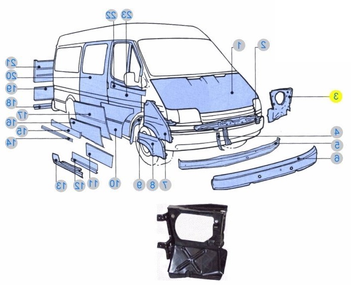 Suport fixare far Ford Transit (Ve64), 01.1991-09.1994, montare fata, stanga, galvanizat, RapidAuto