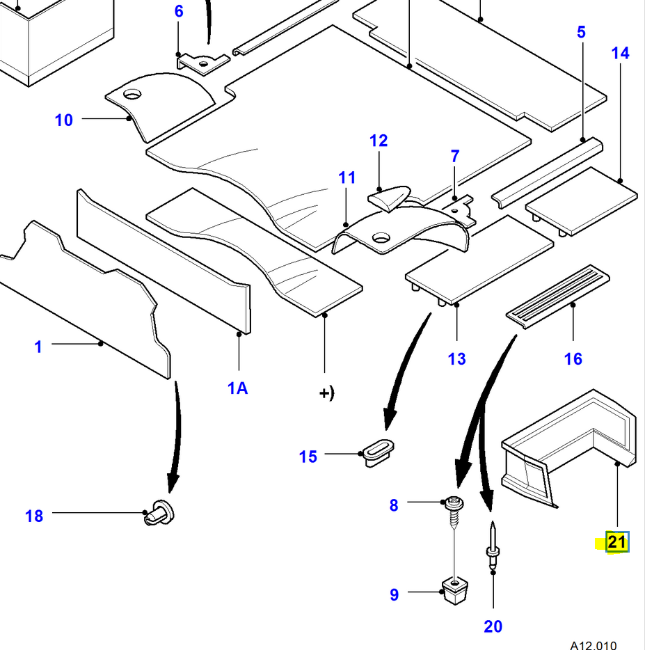 Acoperire treapta, plastic Ford Transit (Ve64), 01.1991-09.1994, montare fata, dreapta, Gri deschis; plastic, RapidAuto