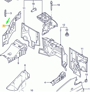 Suport aripa fata Ford Transit (V184/5), 05.2000-04.2006, montare fata, dreapta, galvanizat; superior, RapidAuto