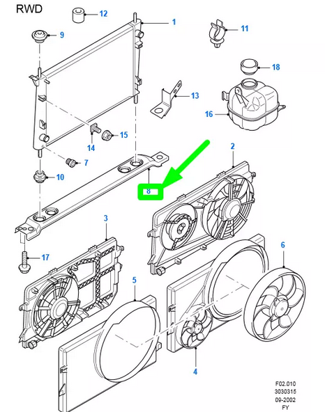 Traversa, Armatura sasiu Ford Transit (V184/5), 05.2000-04.2006, montare fata, galvanizat; sub radiator, RapidAuto