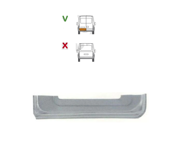 Element reparatie usa Ford Transit (V184/5), 05.2000-04.2006; Transit/Tourneo (V347/8), 05.2006-04.2013, montare spate, dreapta, inferior; galvanizat; adanc, RapidAuto