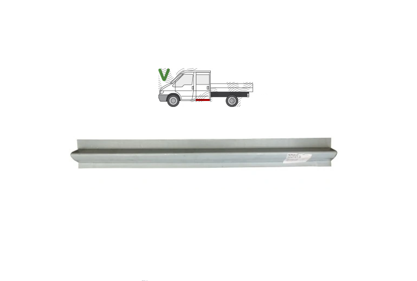 Prag Ford Transit (V184/5), 05.2000-04.2006; Transit/Tourneo (V347/8), 05.2006-04.2013, model: double cab, montare spate, stanga=dreapta, galvanizat; sub usa spate laterala, RapidAuto
