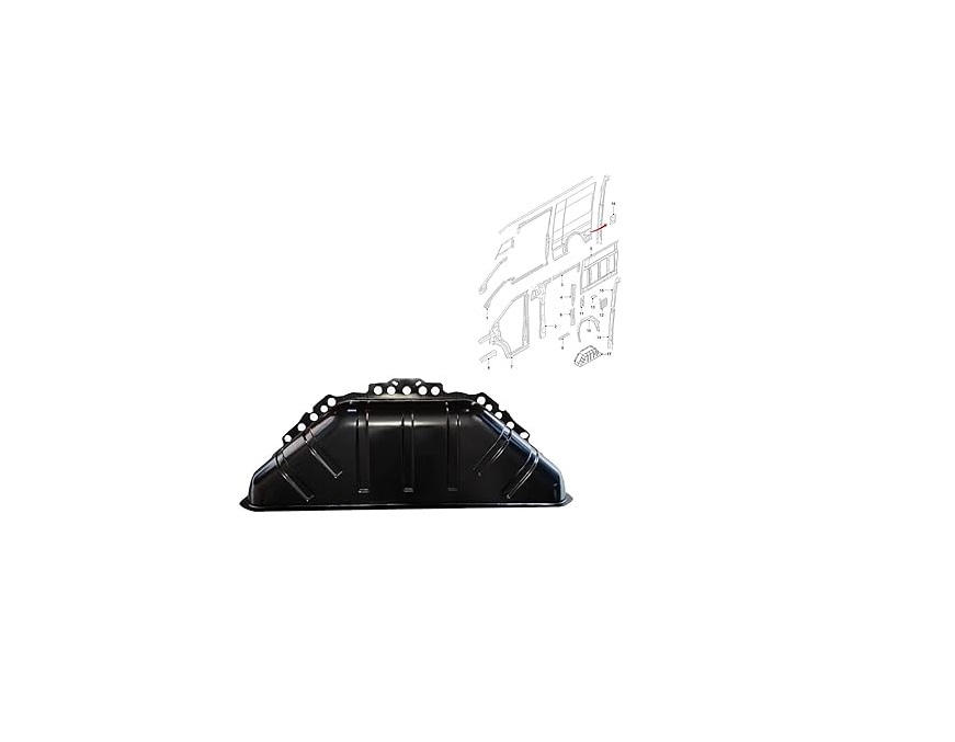 Pasaj interior roata spate, contra aripa Ford Transit (V184/5), 05.2000-04.2006; Transit/Tourneo (V347/8), 05.2006-04.2013, montare spate, stanga=dreapta, galvanizat; intern, RapidAuto