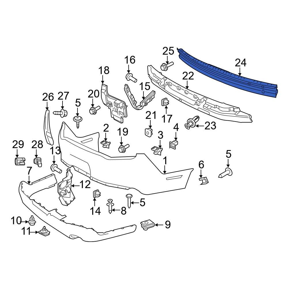 Armatura bara spate Ford Mustang, 09.2004-01.2015, RapidAuto