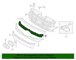 Ornament grila Ford Edge, 2011-10.2014, model: Version USA, montare fata, cromat, RapidAuto