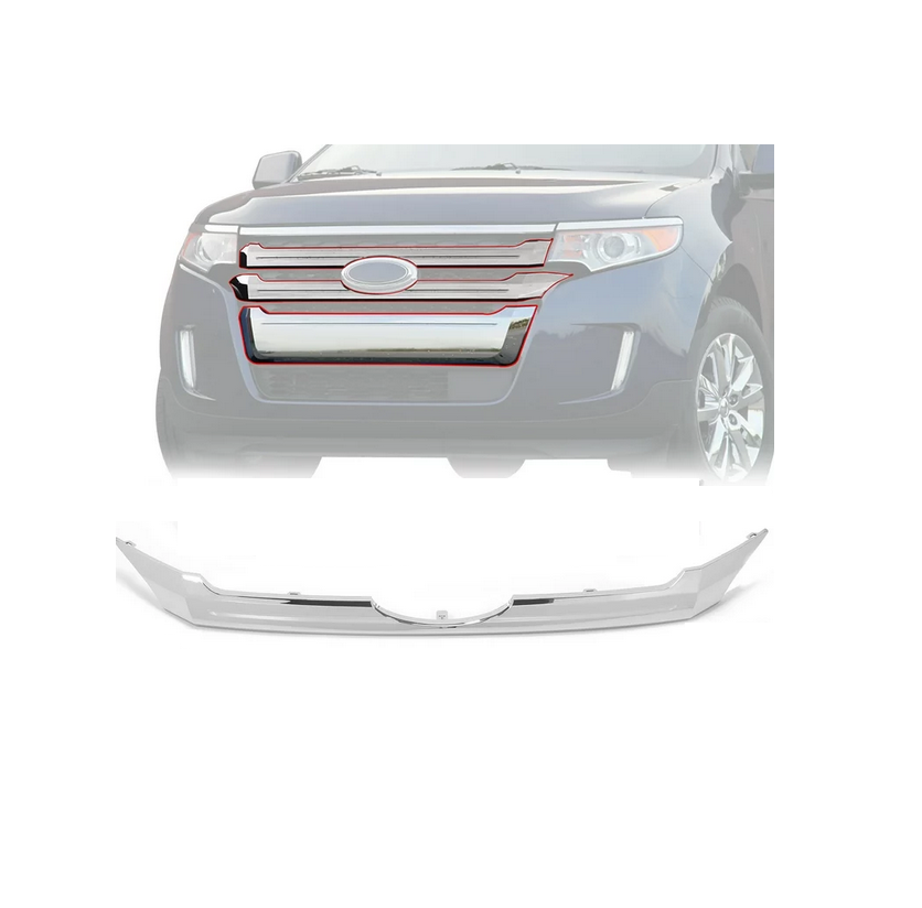 Ornament grila Ford Edge, 2011-10.2014, model: Version USA, montare fata, cromat, RapidAuto