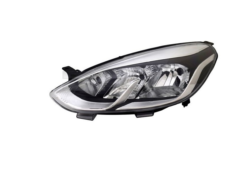 Far Ford Fiesta, 08.2017-2023, montare fata, stanga, H15+H7+PY21W+W5W; electric; cu motor; cu becuri; halogen, OEM/OES