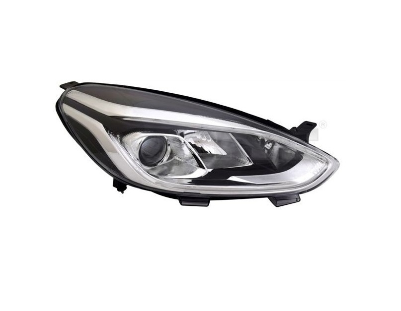 Far Ford Fiesta, 08.2017-2023, montare fata, dreapta, cu lumini de zi tip LED; H1+H7+LED+PY21W+W5W; electric; cu motor; halogen, OEM/OES