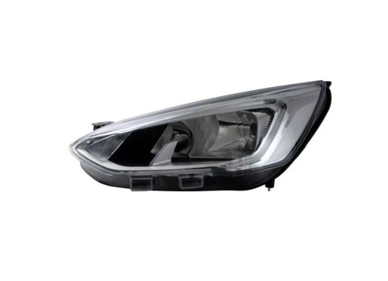 Far Ford Focus, 04.2018-12.2021, montare fata, stanga, cu lumini de zi tip LED; H1+H7+PY21W; electric; argintiu; fara modul lumini de zi LED; cu motor; halogen, OEM/OES