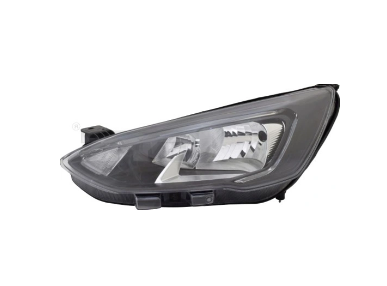 Far Ford Focus, 04.2018-12.2021, montare fata, stanga, cu lumini de zi tip LED; H1+H7+PY21W; electric; negru; cu motor; halogen, OEM/OES