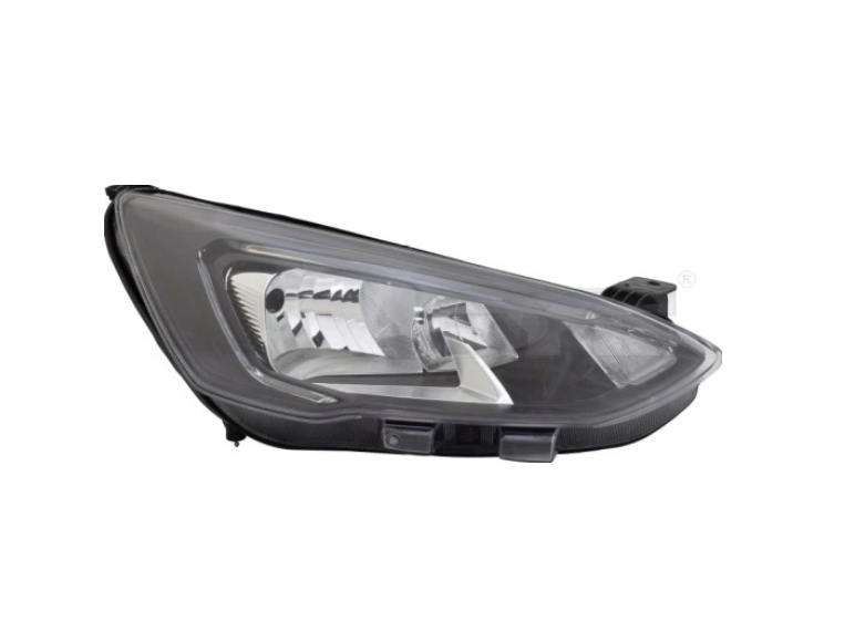 Far Ford Focus, 04.2018-12.2021, montare fata, dreapta, cu lumini de zi tip LED; H1+H7+PY21W; electric; negru; cu motor; halogen, OEM/OES
