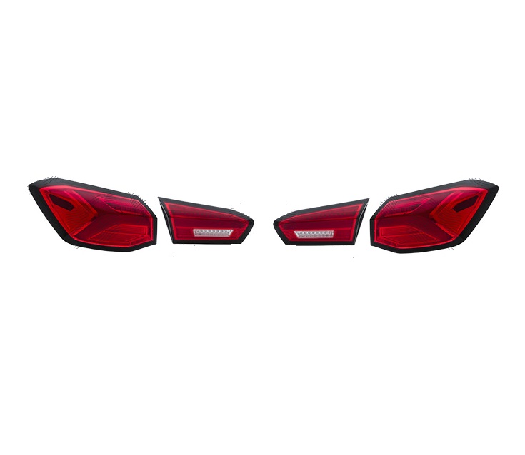 Stop spate, lampa Ford Focus, 04.2018-12.2021, model tuning, montare spate, stanga+dreapta, semnalizare dinamica; LED; rosu, transparent; cu cablaj; tuning; intern, exterior, Taiwan
