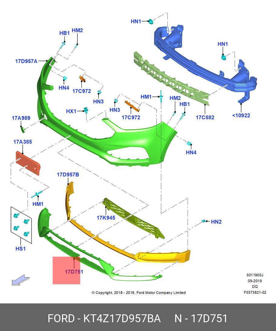 Spoiler bara protectie fata Ford Edge, 05.2019-, model: ST, ST-Line, montare fata, negru, Texturat; superior, RapidAuto