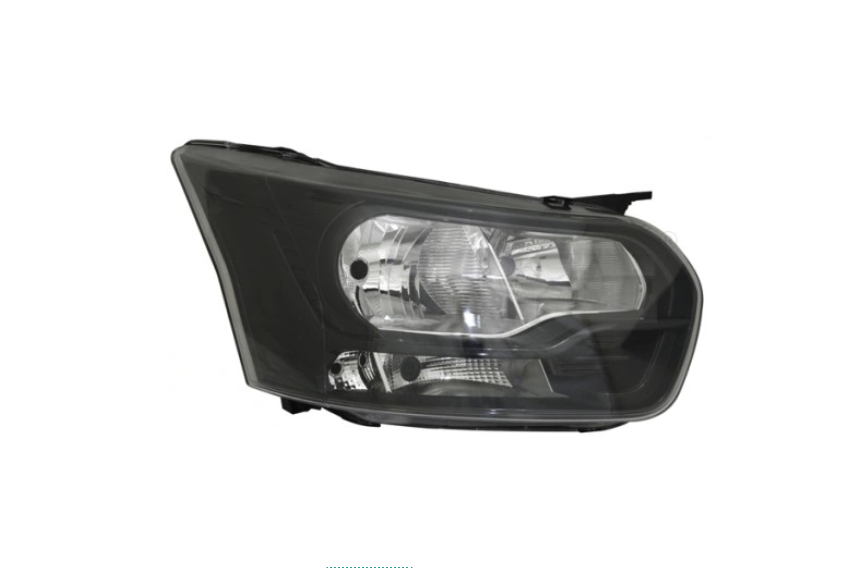 Far Ford Transit, 06.2016-12.2019, model: Transit, montare fata, dreapta, cu lumina de zi; H15+H7+PY21W+W5W; electric; negru; cu motor; halogen, AYFAR