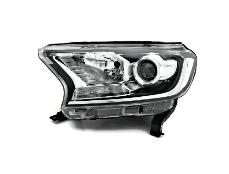 Far Ford Ranger, 05.2016-05.2018, montare fata, stanga, cu lentile; cu lumina de zi; H11+H15+PY21W+W5W; electric; fara motor; fara becuri cu capace; halogen, RapidAuto