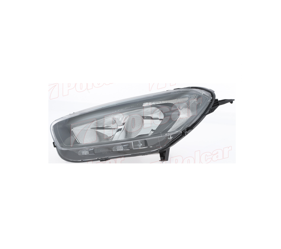 Far Ford Transit/Tourneo Courier, 04.2018-06.2024, montare fata, stanga, H15+H7+LED; electric; rama neagra; cu motor; halogen, AYFAR