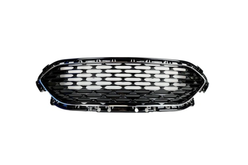 Grila radiator Ford Kuga, 12.2019-05.2024; Escape, 04.2019-, montare fata, cu rama crom; lucios, negru/negru, RapidAuto