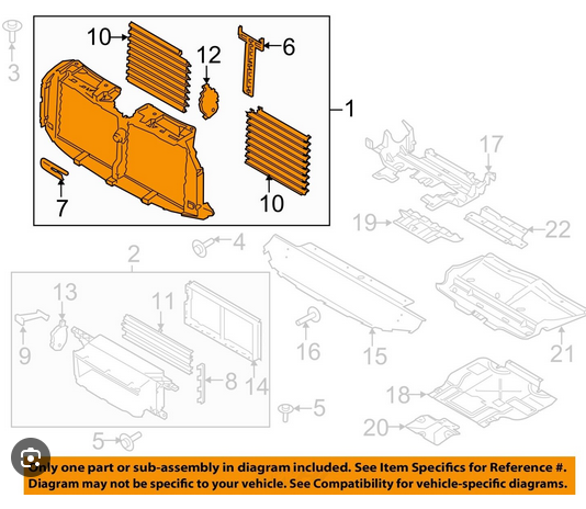 Clapete active / difuzor aer Ford F-Series, 11.2014-, model: 2.7, benzina, F150, montare fata, RapidAuto