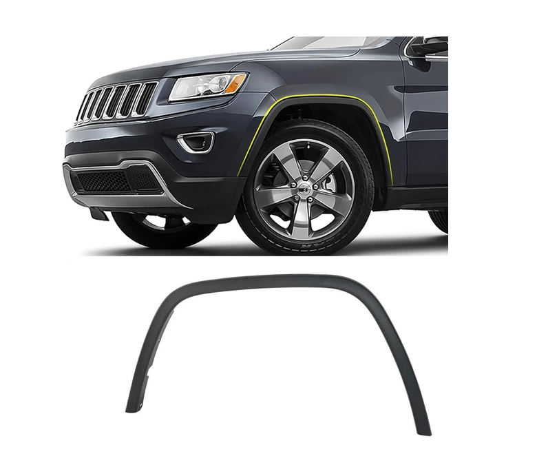 Ornament pasaj roata Jeep Grand Cherokee (Wk2), 2016-, montare fata, stanga, negru, textura, RapidAuto