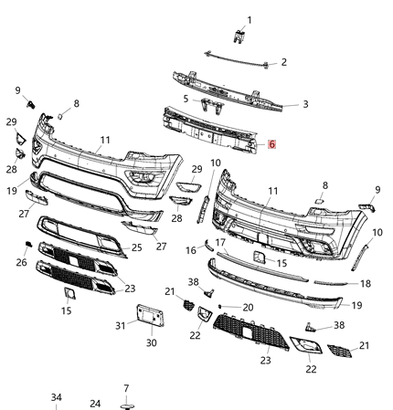 Absorbant soc bara fata Jeep Grand Cherokee (Wk2), 2017-, RapidAuto