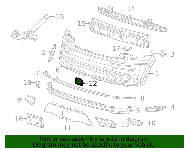 Grila bara protectie, spoiler Jeep Grand Cherokee (Wk2), 01.2017-12.2017 Model : Summit, Grand Cherokee (Wk2), 2018-, Grand Cherokee (Wl), 2021- Model : Laredo E, Laredo X, Limited, montare fata, Rama senzor ACC; negru, textura, RapidAuto