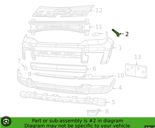 Suport bara protectie, spoiler Jeep Grand Cherokee (Wl), 2021-, montare fata, stanga, plastic, RapidAuto
