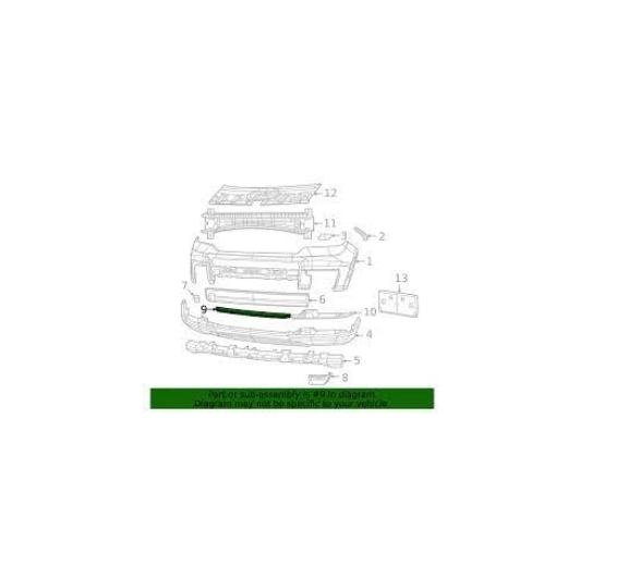 Ornament bara protectie, spoiler Jeep Grand Cherokee (Wl), 2021-, model: fara Overland, L, montare fata, cromat, RapidAuto