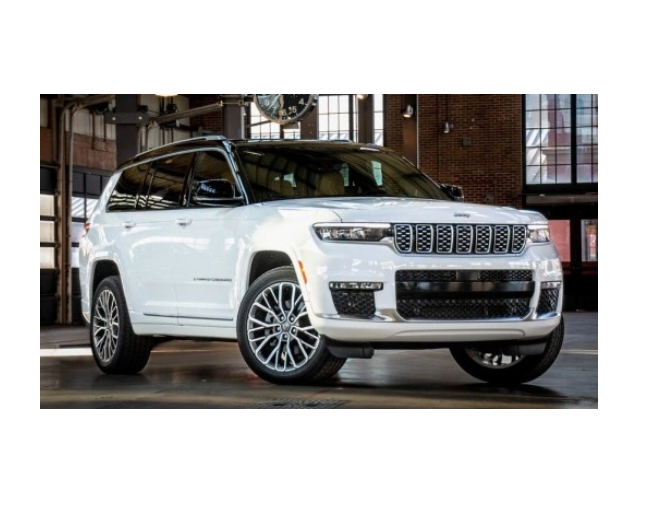 Grila bara protectie, spoiler Jeep Grand Cherokee (Wl), 2021-, model: fara Overland, montare fata, cu gauri senzori parcare (PDC); pentru a fi vopsita (ne-grunduit); inferior, RapidAuto