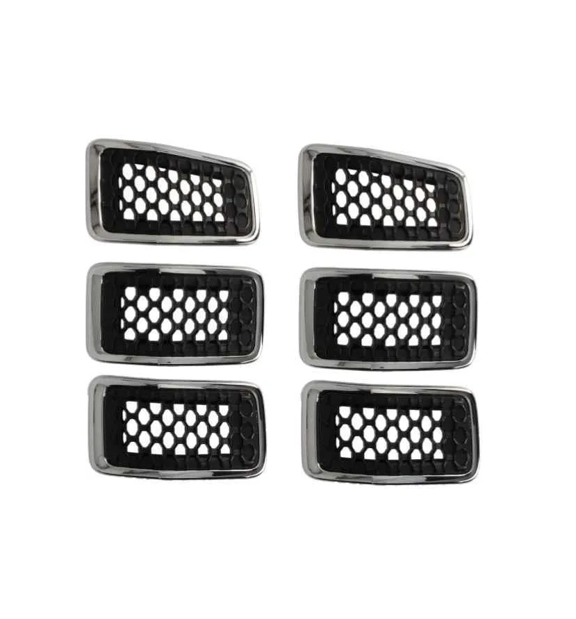 Grila radiator Jeep Cherokee, 09.2018-, montare fata, cu rama crom; negru mat, RapidAuto