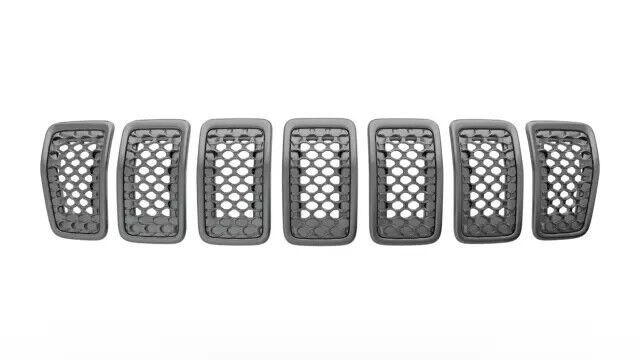 Grila radiator Jeep Cherokee, 09.2018-, montare fata, cu rame gri; negru, RapidAuto