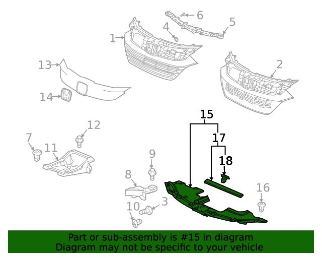 Ornament superior panou central, trager Honda Hr-V (Ru), 08.2015-06.2021, model: 1.8, montare fata, RapidAuto