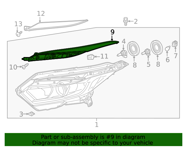 Ornament far Honda Hr-V (Ru), 2019-06.2021, montare fata, dreapta, negru, RapidAuto