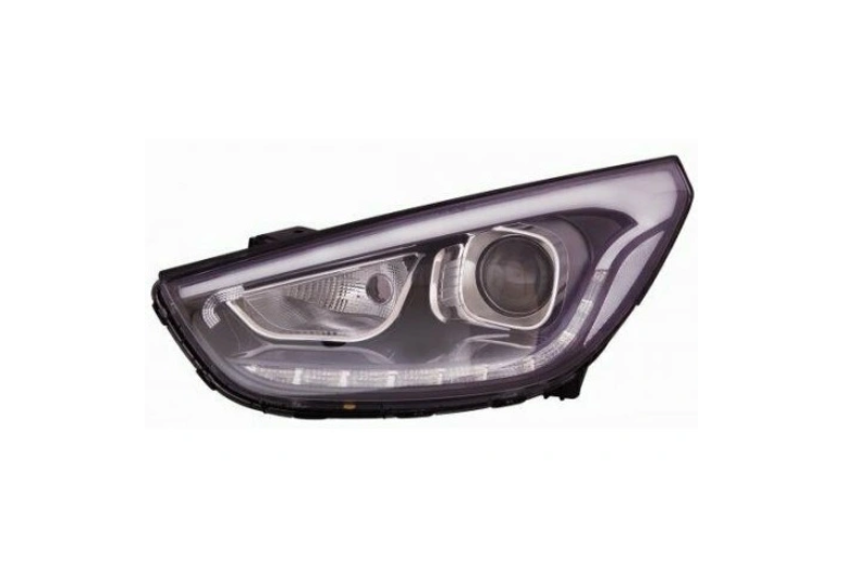 Far Hyundai Ix35 (Lm), 09.2013-09.2015, montare fata, stanga, cu lumini de zi tip LED; HiR2+PY21W; electric; fara motor; halogen, OEM/OES