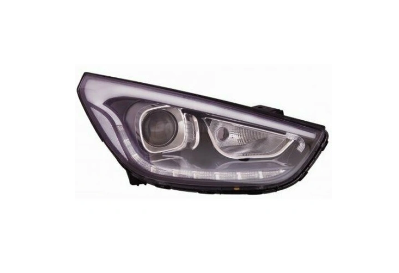 Far Hyundai Ix35 (Lm), 09.2013-09.2015, montare fata, dreapta, cu lumini de zi tip LED; HiR2+PY21W; electric; fara motor; halogen, OEM/OES