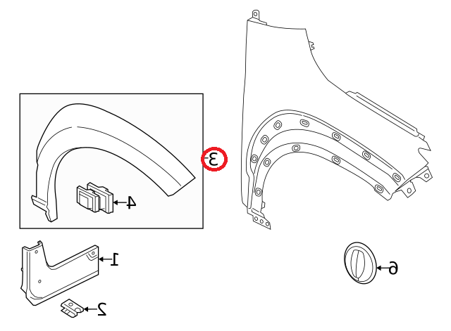 Ornament pasaj roata Hyundai Kona, 10.2017-09.2020, montare fata, dreapta, negru/negru, RapidAuto