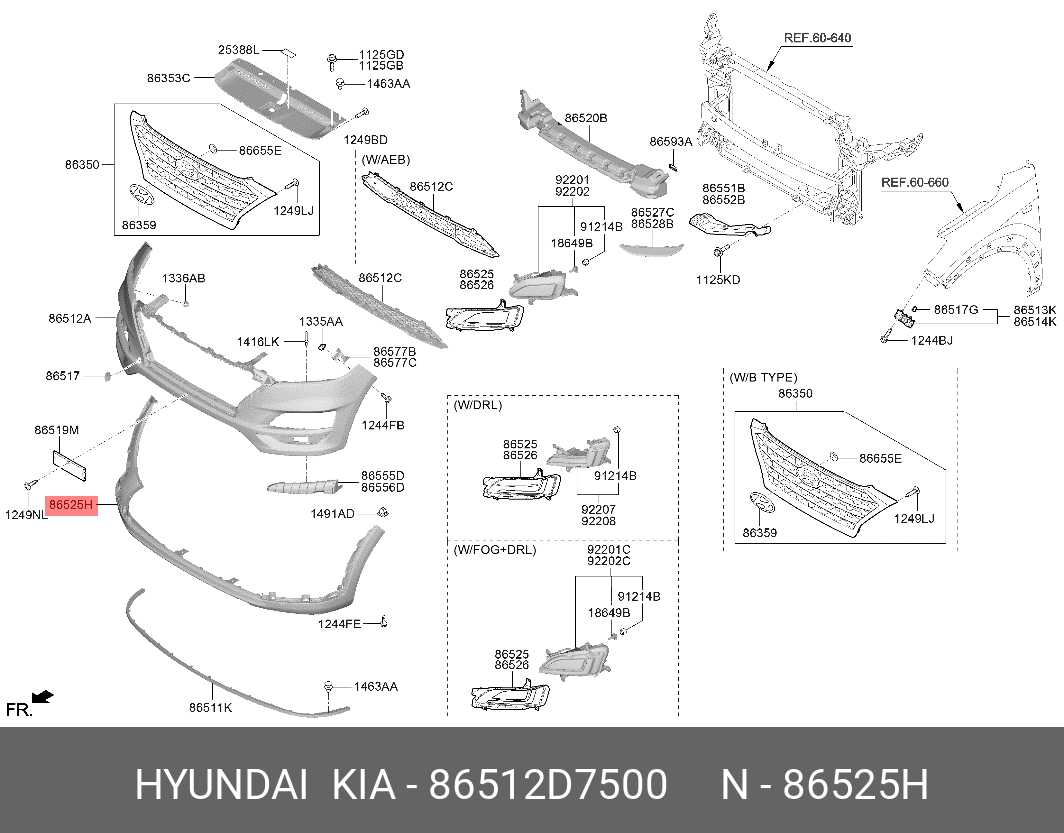 Spoiler bara protectie fata Hyundai Tucson (Tl), 2018-10.2020, montare fata, negru; inferior, RapidAuto