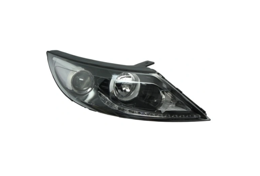 Far Kia Sportage (Sl), 06.2010-12.2015, montare fata, dreapta, cu lumini de zi tip LED; H7+H7+LED; electric; cu motor; halogen, OEM/OES