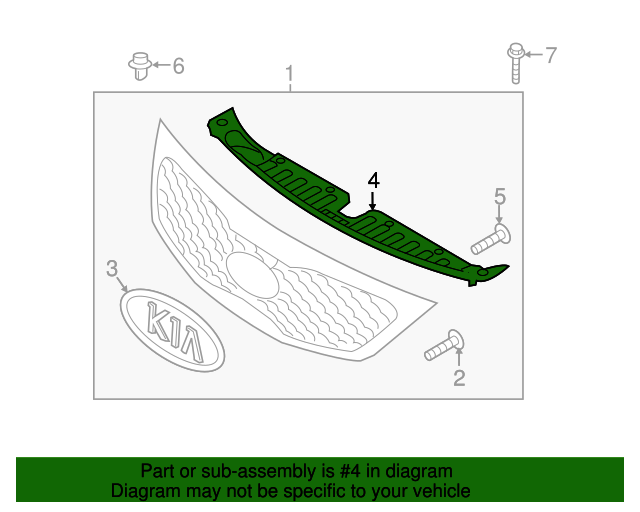 Ornament superior panou central, trager Kia Sorento (Xm), 10.2012-12.2014, montare fata, superior, RapidAuto