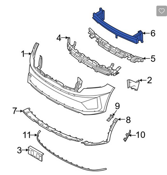Armatura bara fata Kia Sorento (Mq4), 03.2020-, aluminiu, RapidAuto