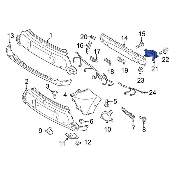 Suport bara protectie, spoiler Kia Soul (Am), 07.2013-12.2019, montare spate, stanga, RapidAuto