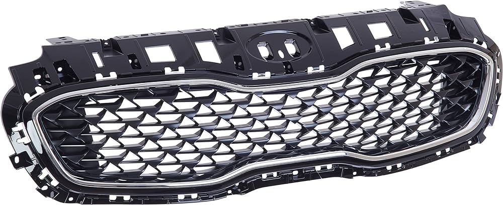 Grila radiator Kia Sportage (Ql), 2019-12.2021, montare fata, negru; cu laminat cromate, RapidAuto