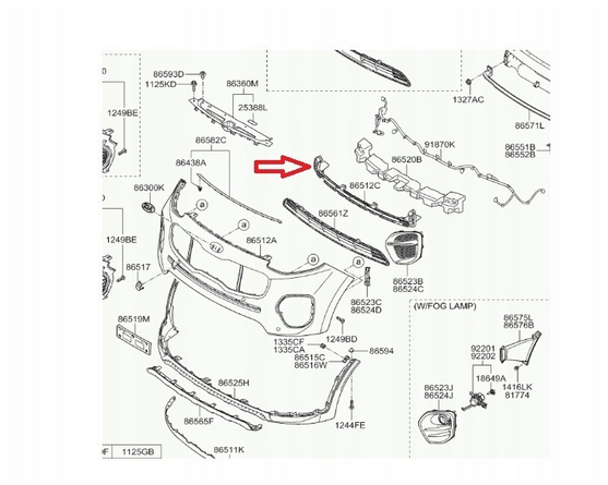 Grila bara protectie, spoiler Kia Sportage (Ql), 09.2015-12.2021, montare fata, centrala, superior, RapidAuto