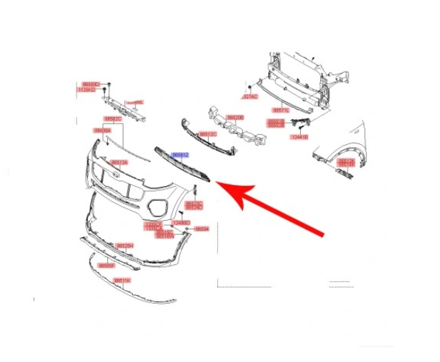 Grila bara protectie, spoiler Kia Sportage (Ql), 09.2015-12.2021, montare fata, centrala, inferior, RapidAuto