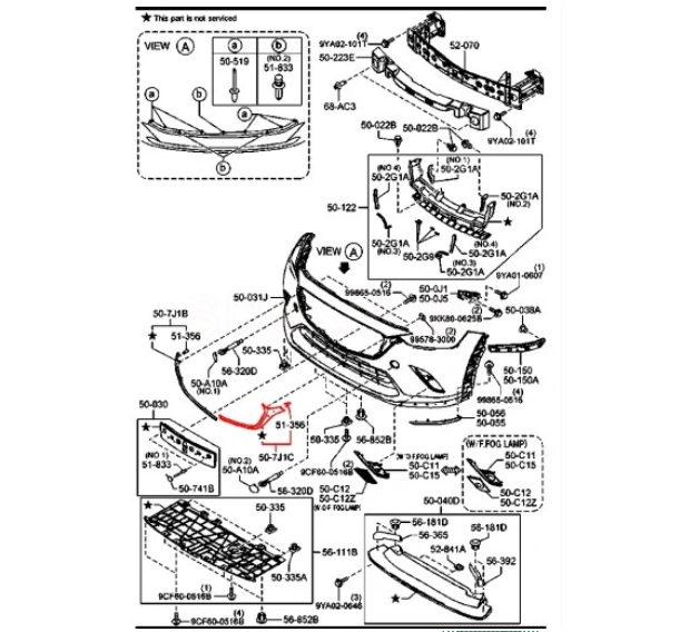Ornament grila Mazda Cx-3 (Dk), 01.2015-, montare fata, dreapta, cromat, RapidAuto